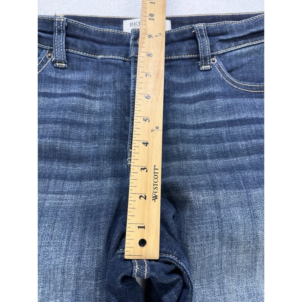 BKE Payton Jeans Women 36x32‎ Blue Universal Fit Mid Straight Whiskered Denim